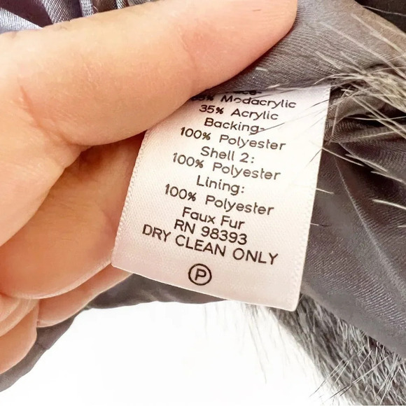 Rachel Zoe Gray Faux Fur Vest Size Medium Luxe‎ Fashion - Picture 4 of 6